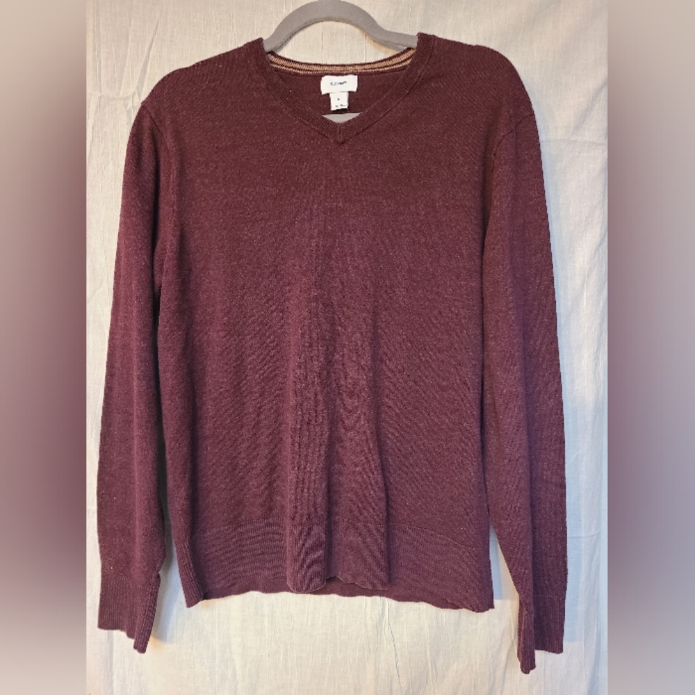 Cotton Blend V-Neck Sweater